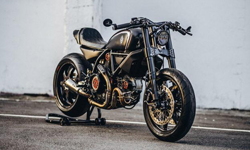 Cận cảnh môtô Ducati Scrambler độ cafe racer "siêu nhẹ"